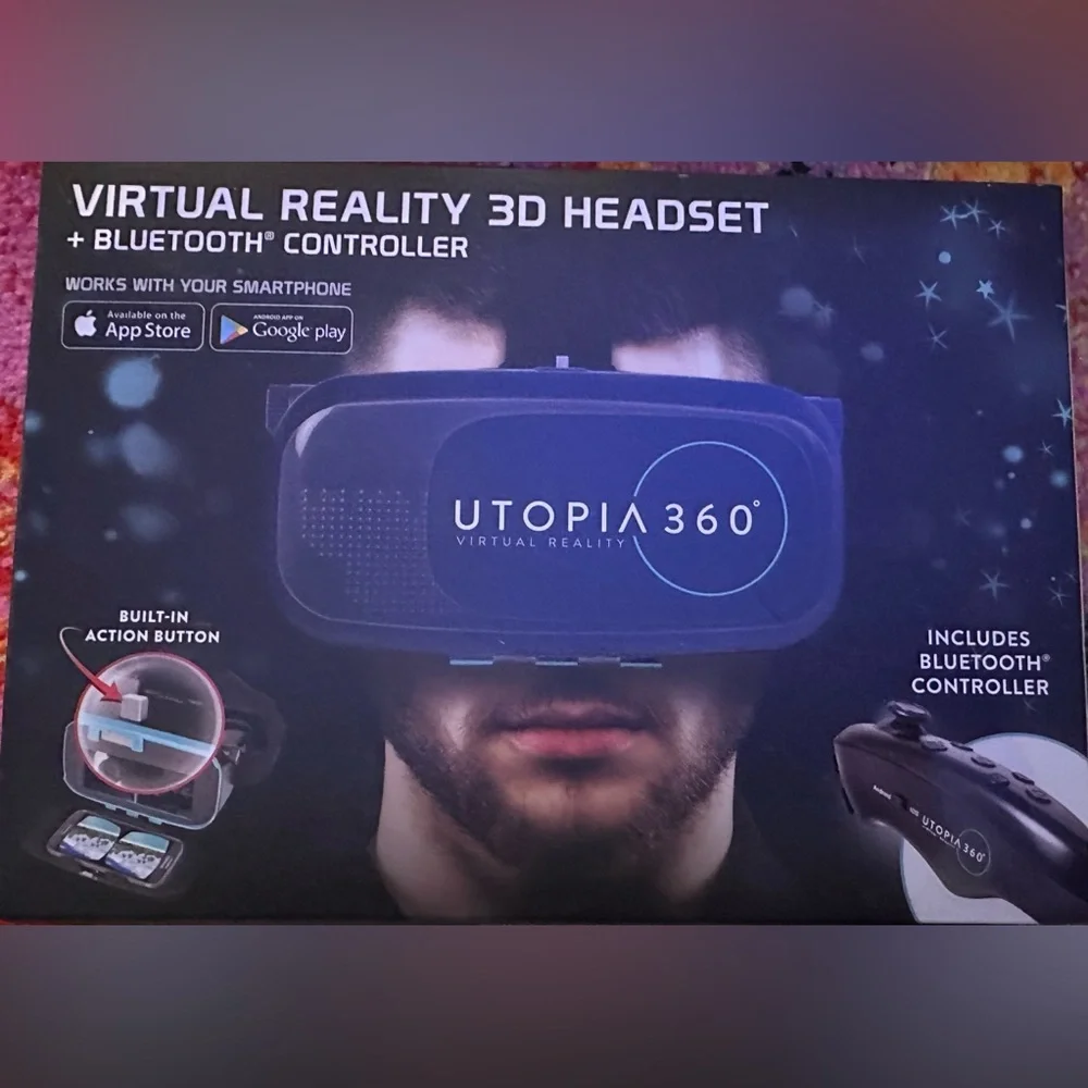 Virtual Reality 3D Headset - Black