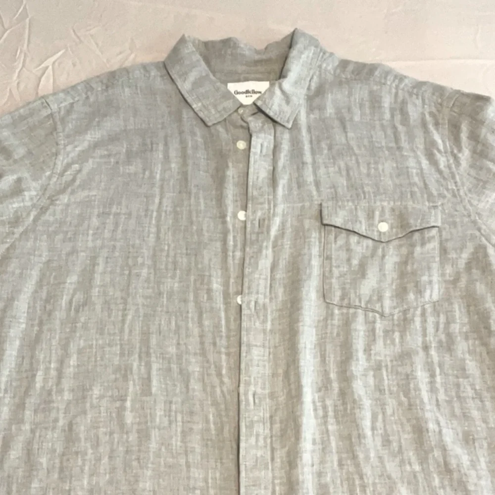 Goodiellow Classic Linen Sage Green 👔 Shirts SIZE XL