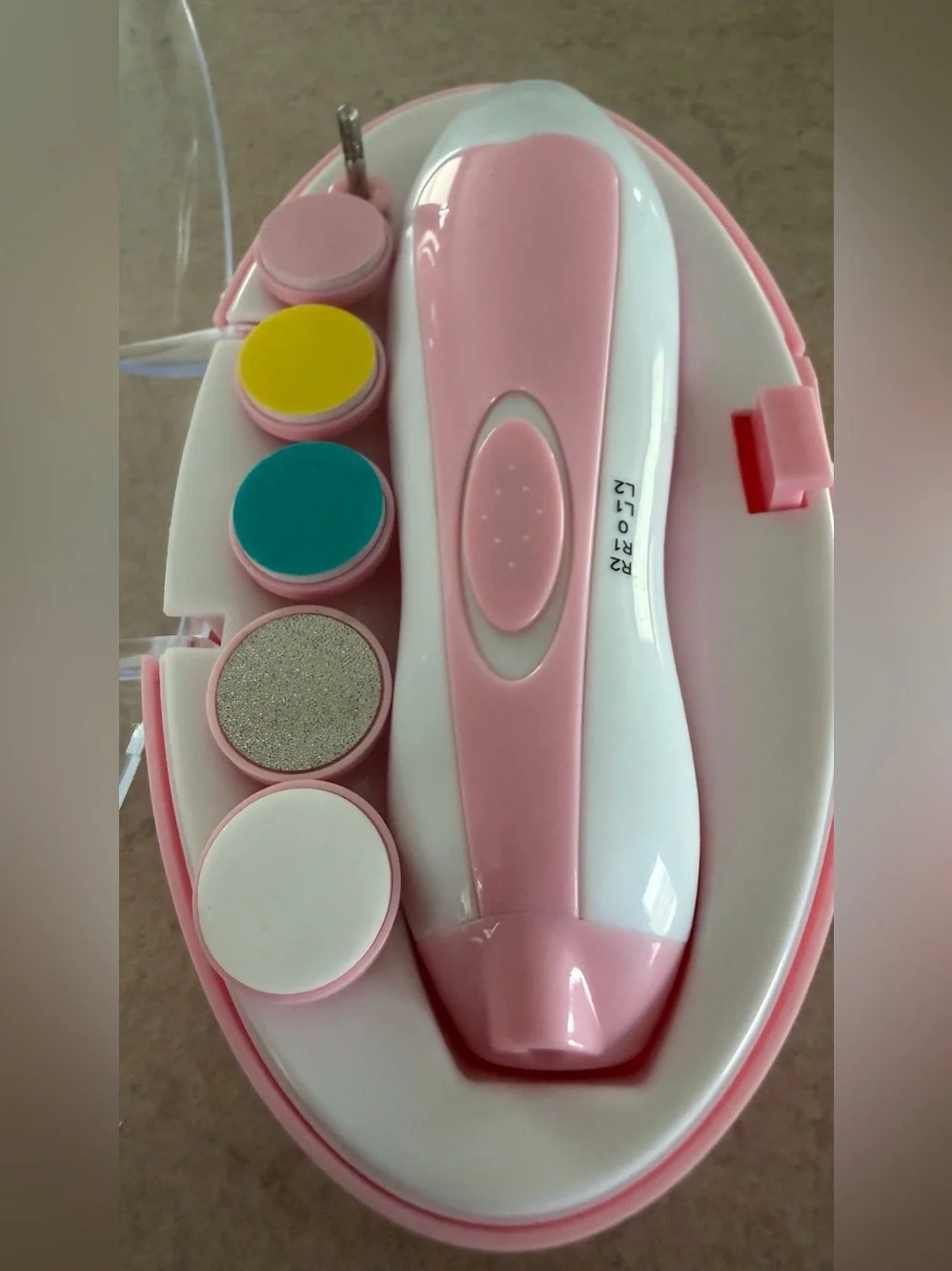 Pink Kids Electric Nail Grooming Kit - Gentle Manicure Set