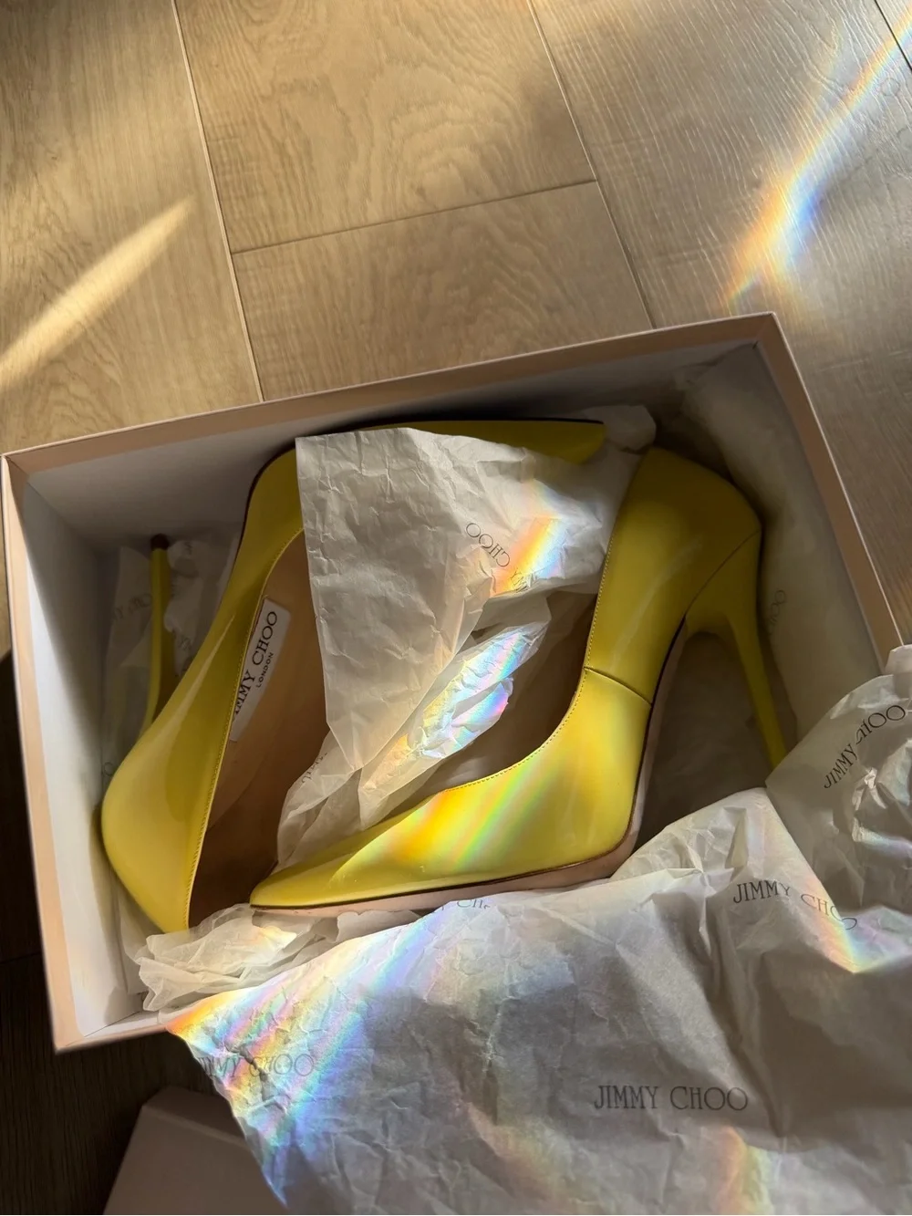 Jimmy Choo yellow jimmy