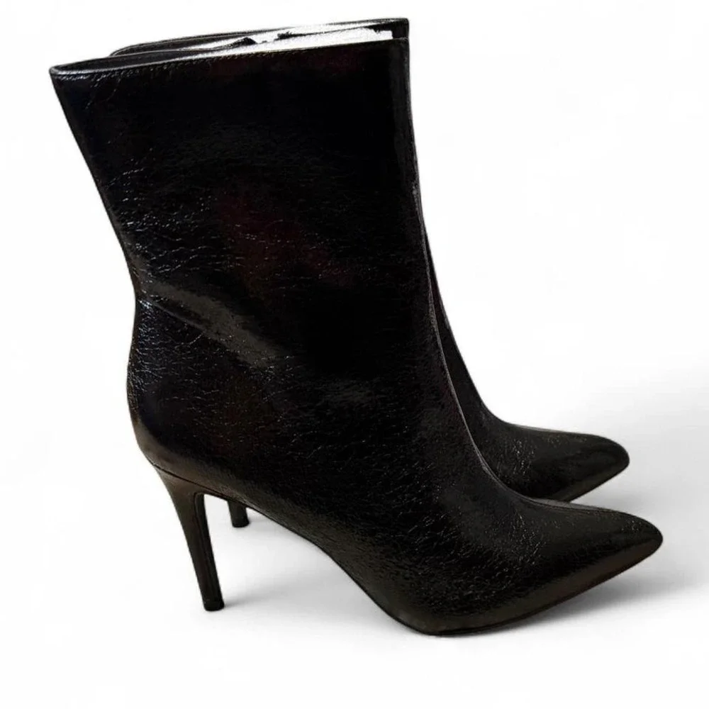 MIA Faux Leather Pointed Toe Stilletto Ankle‎ Boots