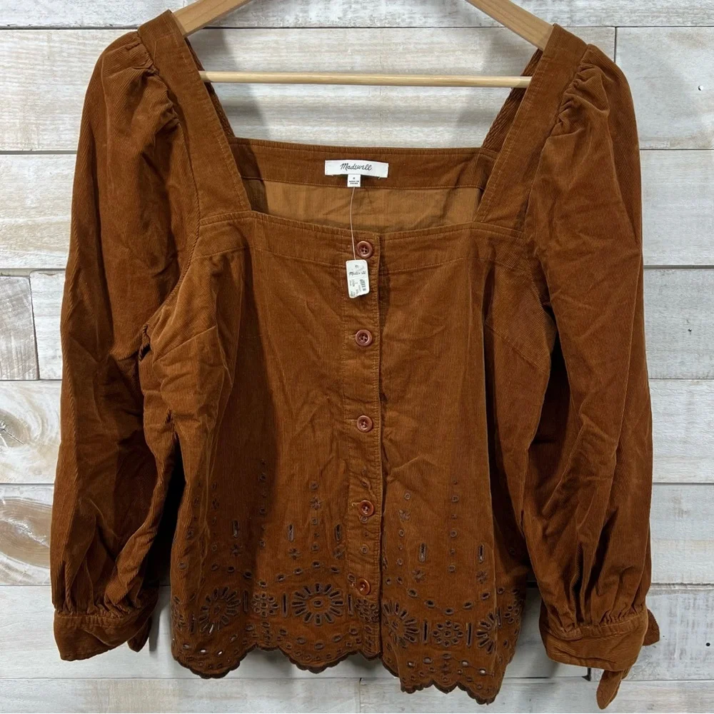 Madewell embroidered scalloped