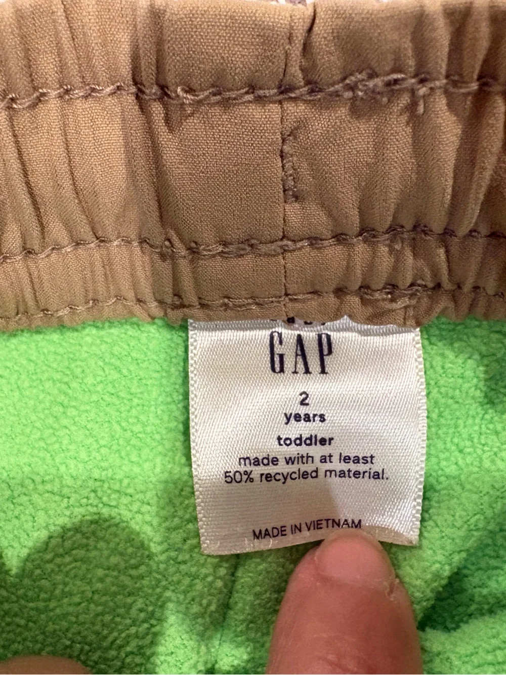 Baby GAP - Toddler Fleece Lined Drawstring Pants - Khaki