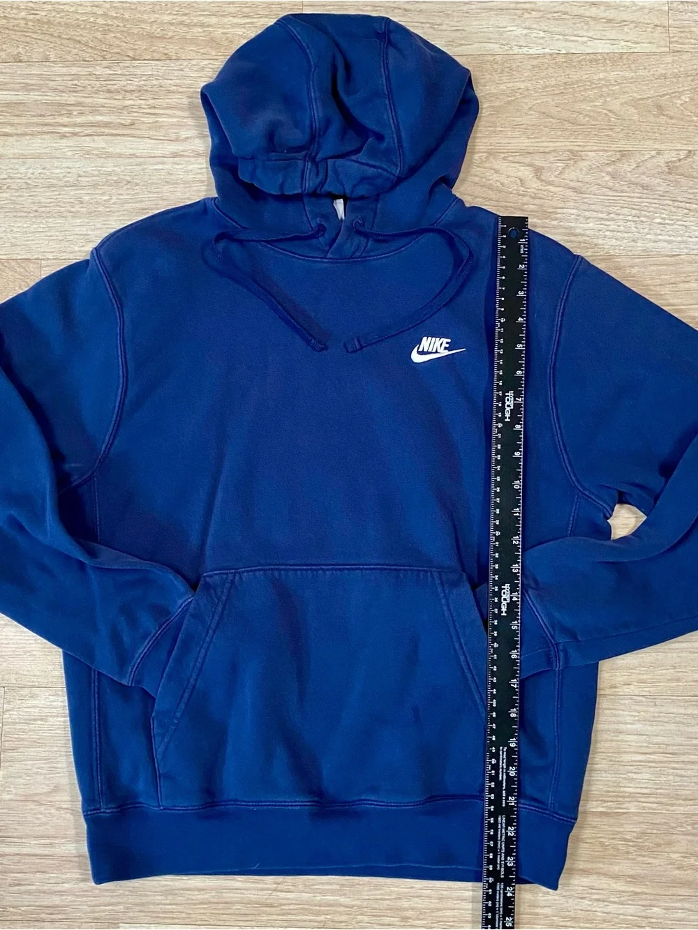 Nike Hoodie Men’s Small Navy Blue Sportswear Club Fleece Pullover Sweatshirt Top