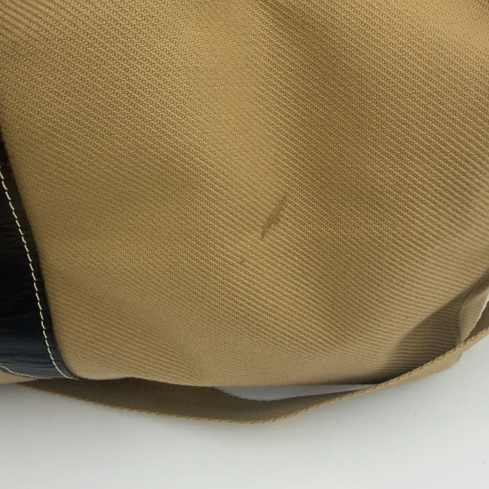 Hartmann Canvas Leather Duffle Bag Tan Black Large Travel Weekender