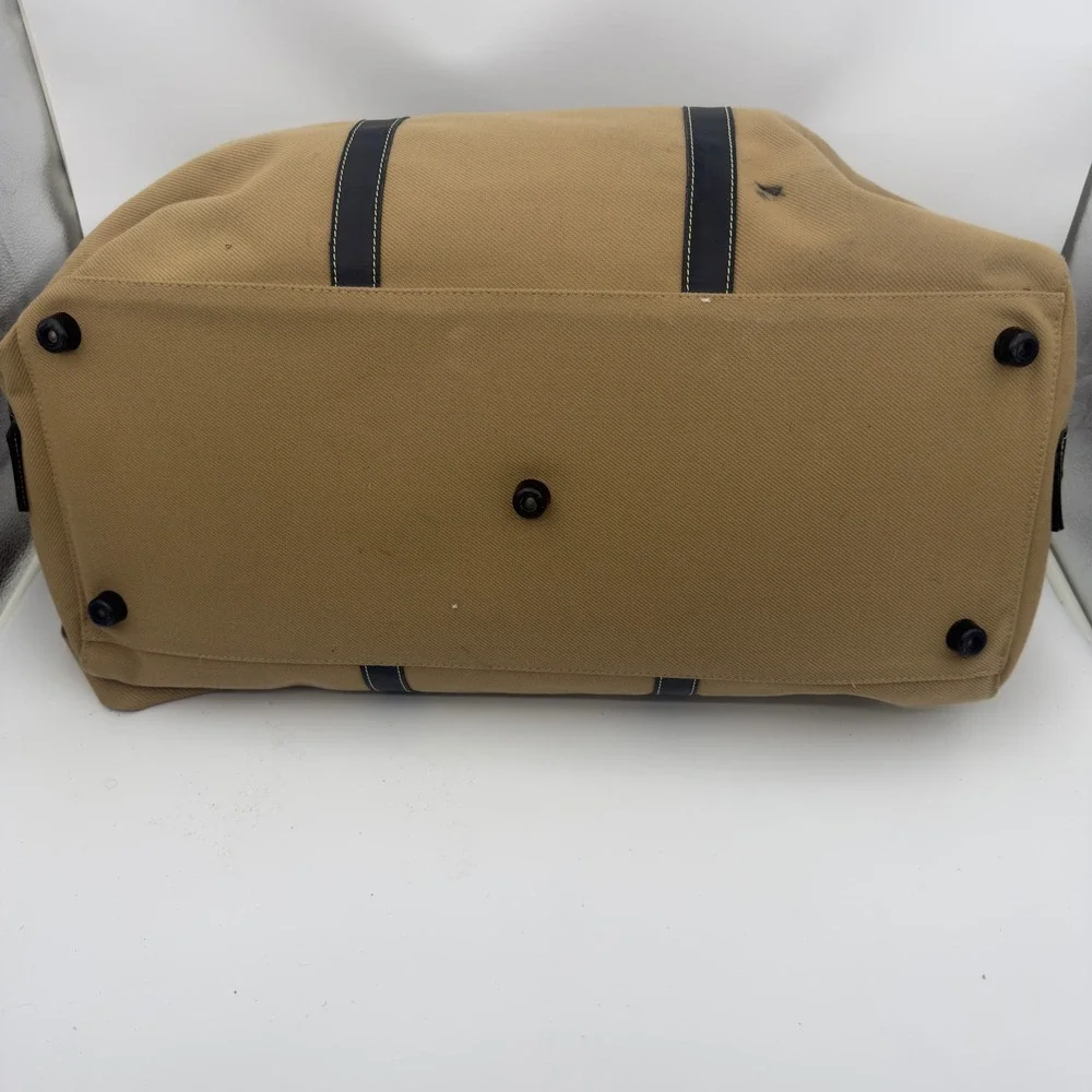 Hartmann Canvas Leather Duffle Bag Tan Black Large Travel Weekender