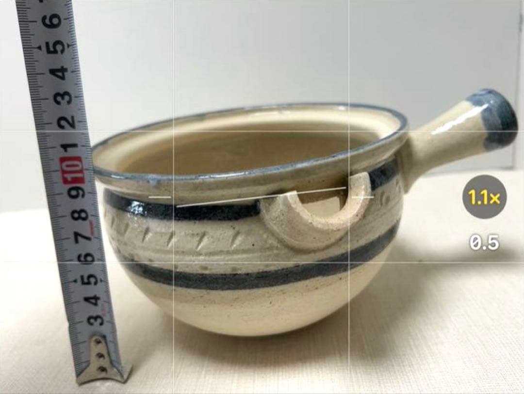 [Unused] Yukihira Donabe (Clay Pot) - One-Handled Yukihira Pot, 5-go Size, for Porridge, Japanese Tableware