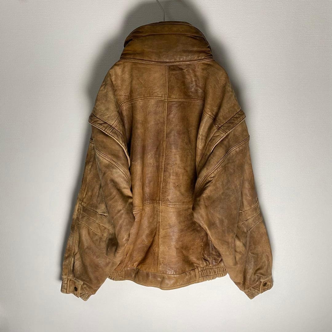 Vintage American Leather Flight Jacket A-2 G-1 MIX Design, Fits Like a Men's L