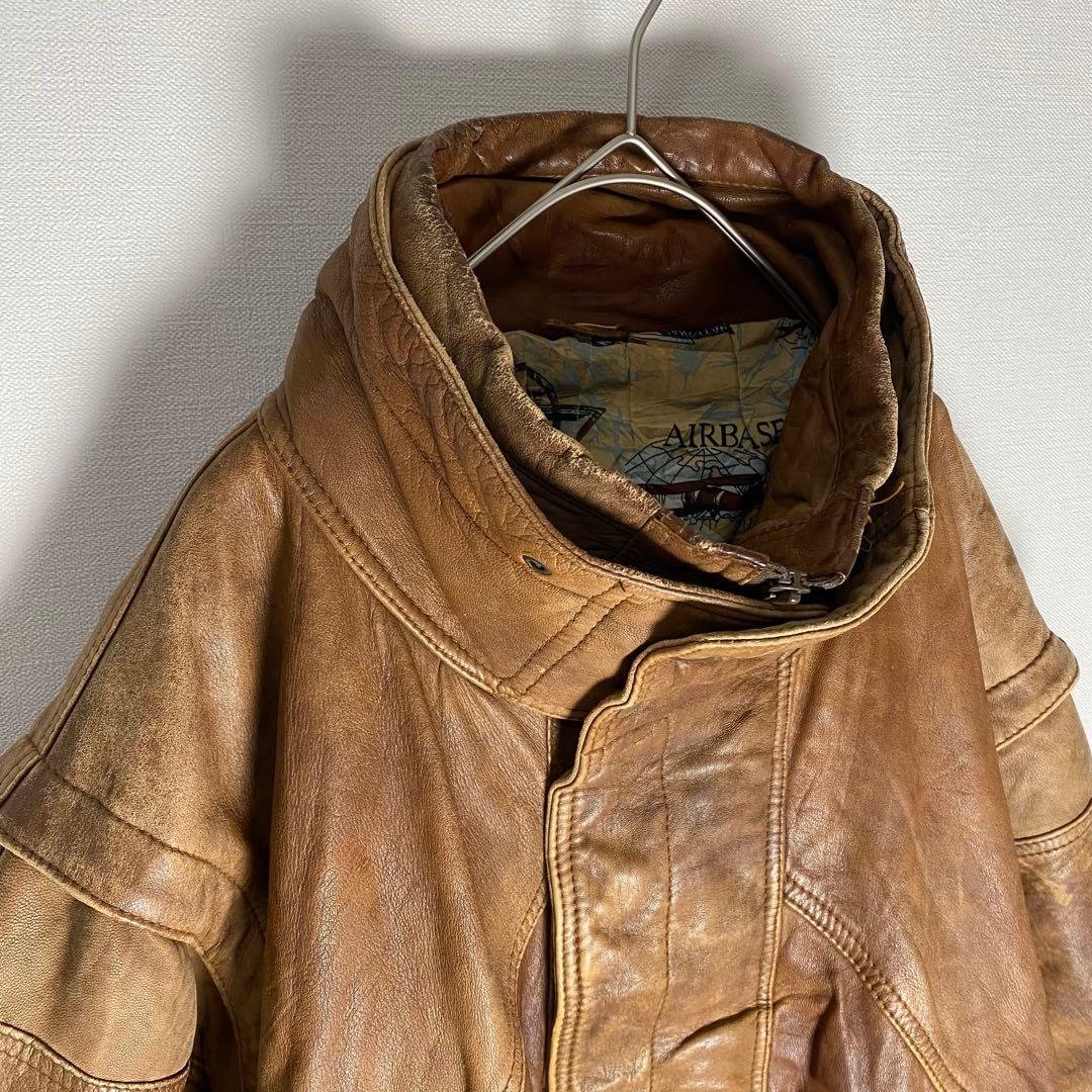Vintage American Leather Flight Jacket A-2 G-1 MIX Design, Fits Like a Men's L