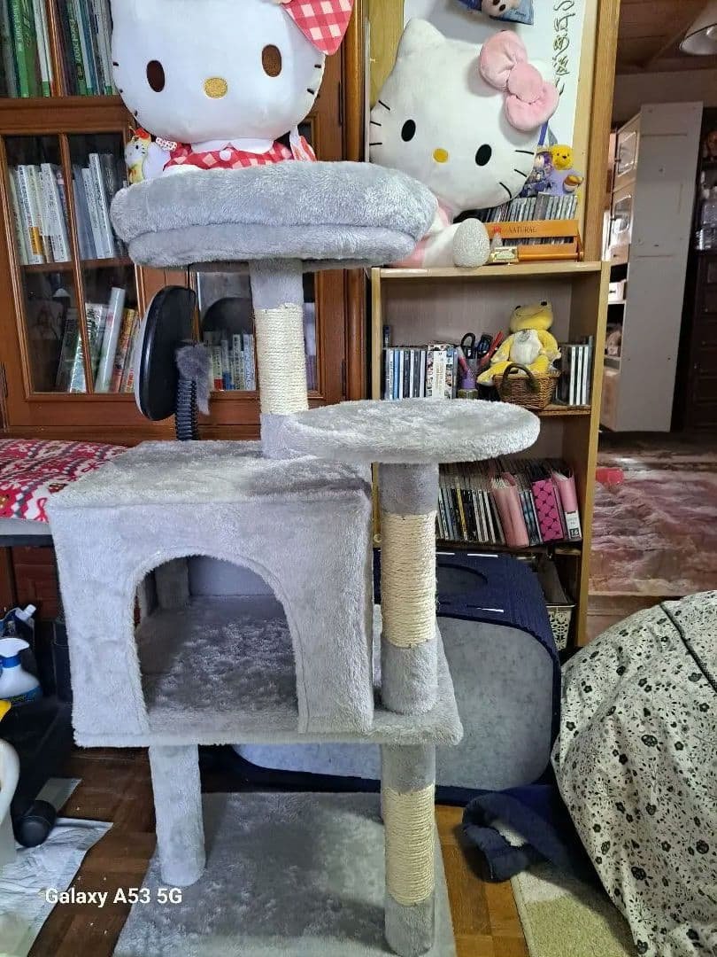 Gray Multi-Layer Cat Tower