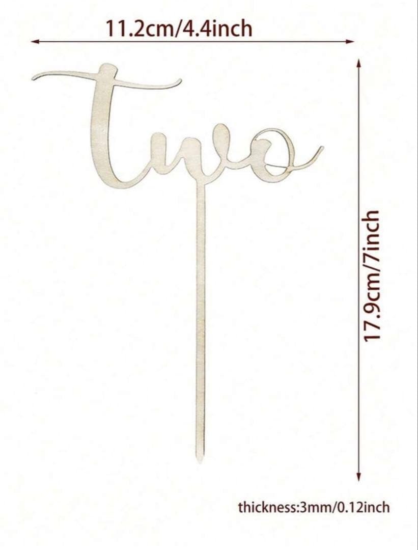 【Same-Day Shipping】Wooden Cake Topper 