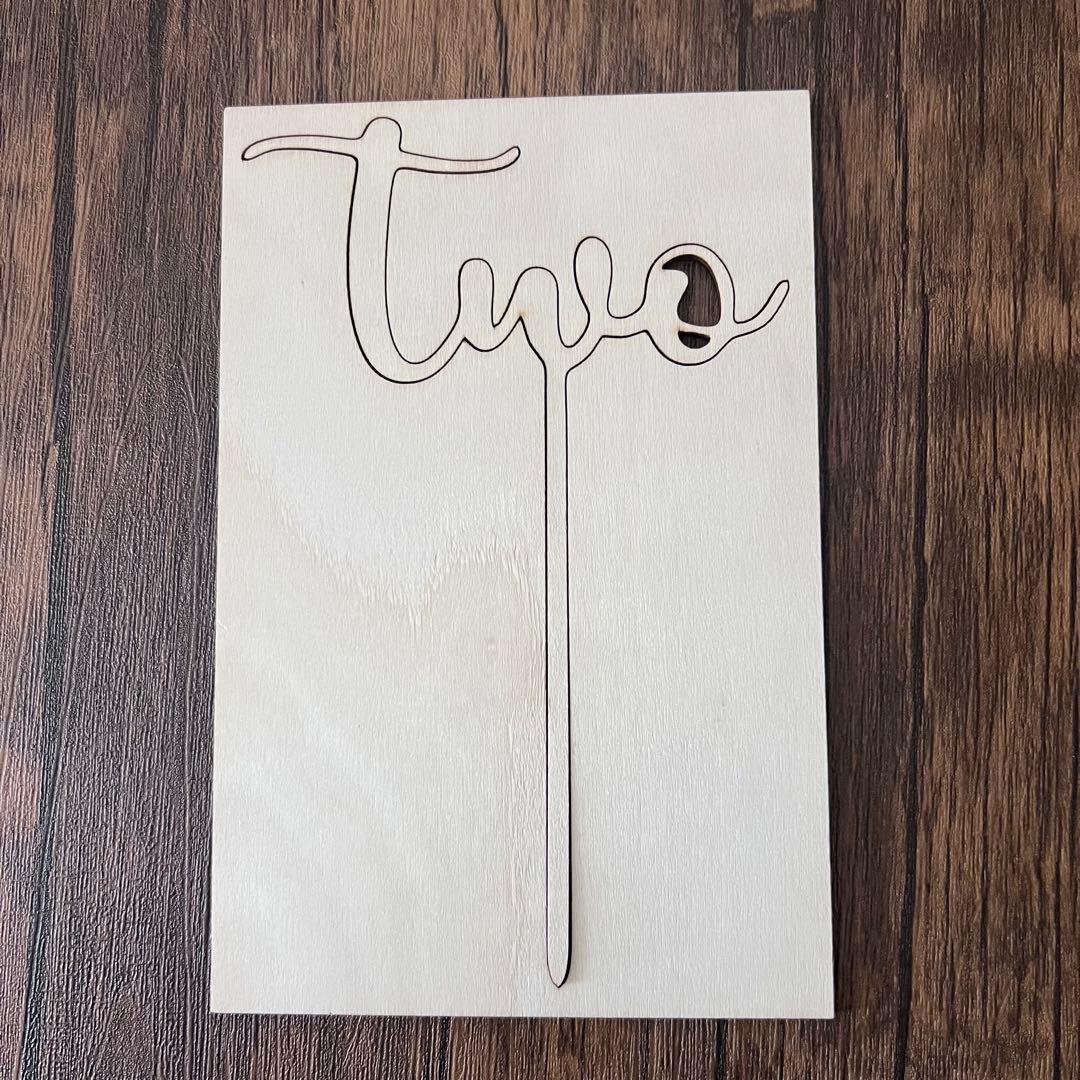 【Same-Day Shipping】Wooden Cake Topper 